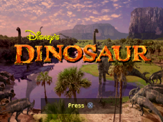 Disney's Dinosaur title screen for Playstation